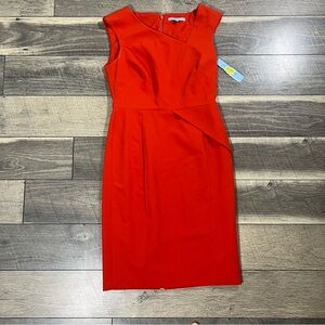 ANTONIO MELANI Vibrant Red Midi Dress